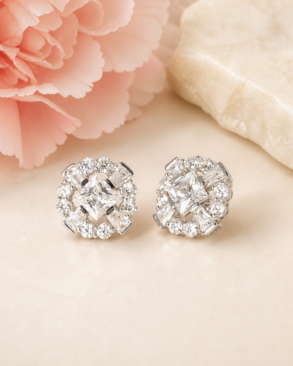 silver earrings